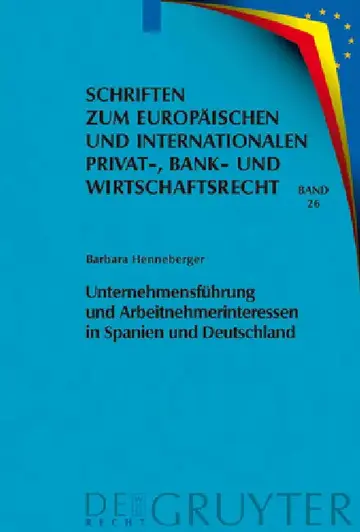 Cover of Unternehmensführung Und Arbeitnehmerinteressen in Spanien Und Deutschland