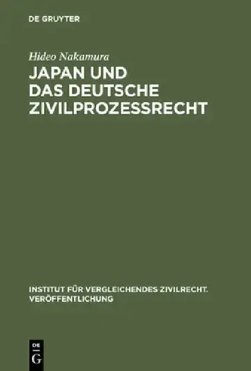 Cover of Japan und das deutsche Zivilprozessrecht