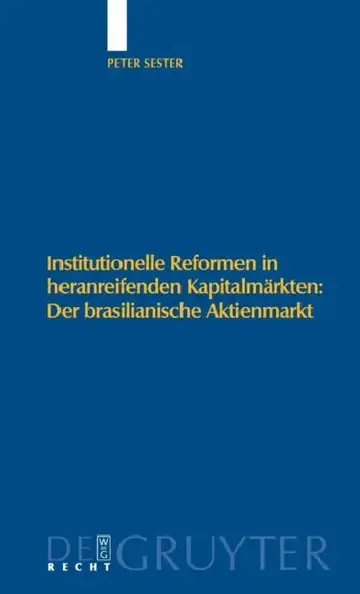 Cover of Institutionelle Reformen in Heranreifenden Kapitalmärkten