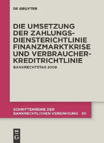 Cover of Die zivilrechtliche Umsetzung der Zahlungsdiensterichtlinie