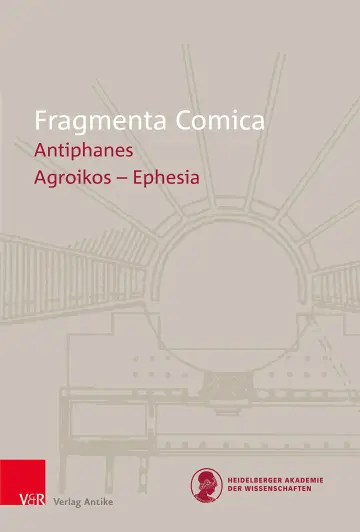 Cover of FrC 19.1 Antiphanes frr. 1-100