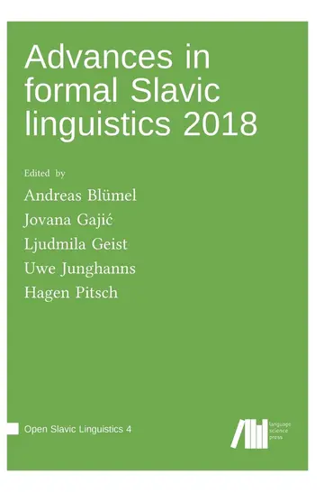 Cover of Advances in formal Slavic linguistics 2018