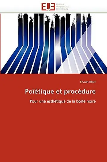 Cover of Poïétique Et Procédure