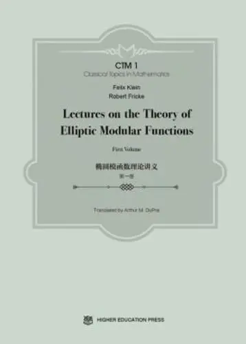 Cover of Lectures on the Theory of Elliptic Modular Functions