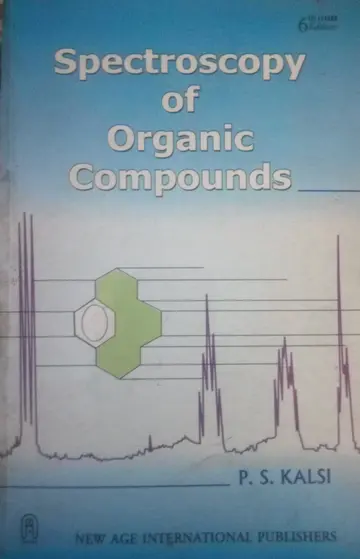 Cover of Spectroscopy of Organic Compounds