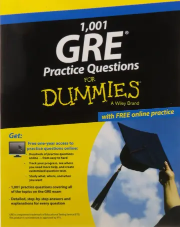 Cover of 1,001 GRE Practice Questions for Dummies