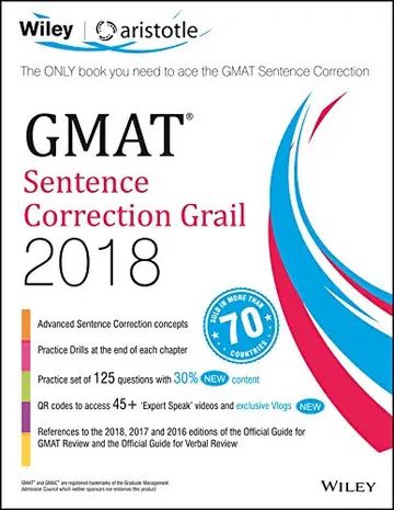 Cover of Wiley's GMAT Sentence Correction Grail 2018