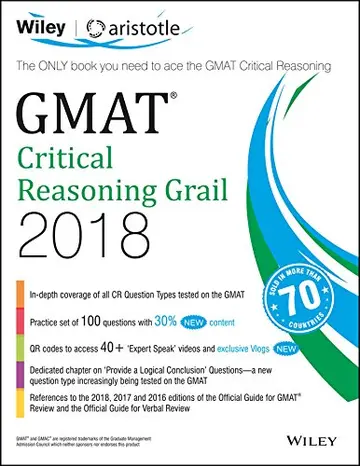 Cover of Wiley's GMAT Critical Reasoning Grail 2018