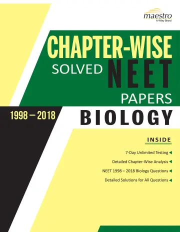 Cover of Wiley's Chapter-Wise Solved NEET Papers (1998-2018) Biology