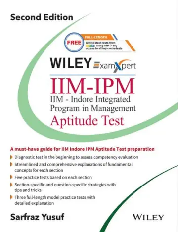 Cover of Wiley's ExamXpert IIM-IPM (IIM-Indore Integrated Program in Management) Aptitude Test, 2ed