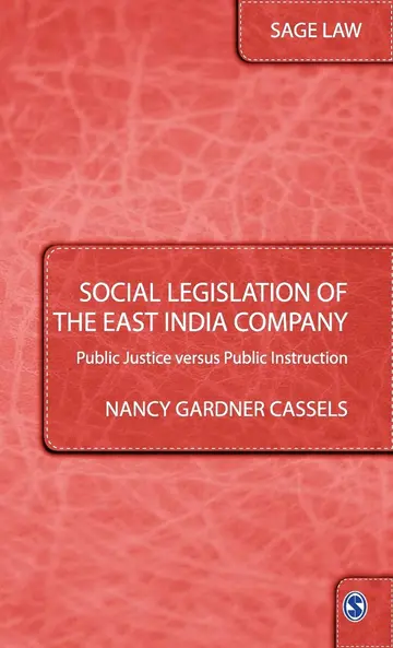 Cover of Social Legislation of the East India Company