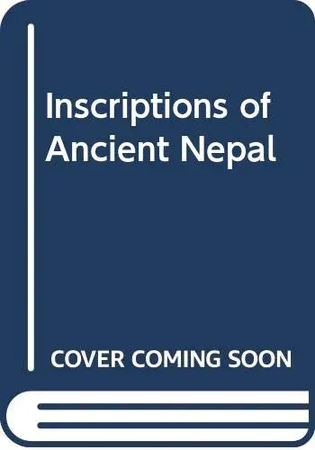 Cover of Inscriptions of Ancient Nepal
