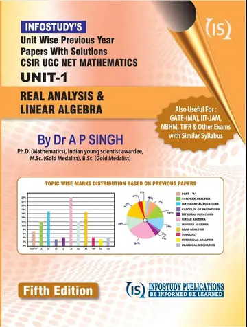 Cover of Unit-wise Previous Year Papers with Solutions CSIR UGC NET MATHEMATICS UNIT-1