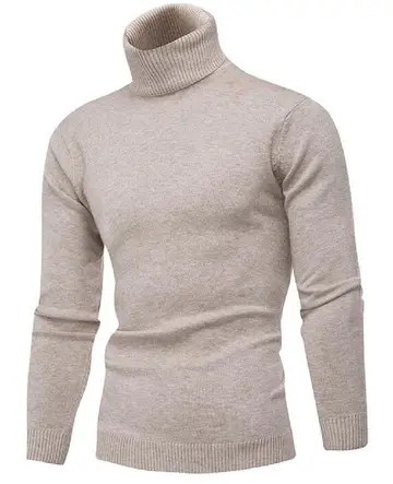 Cover of SportsX Men Solid High Neck Slim Fitting Sweater Pullover Knitted Shirt, 1, US L=China XL