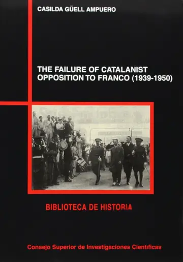 Cover of The Failure of Catalanist Opposition to Franco