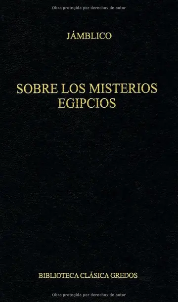 Cover of Sobre los misterios egipcios / on the Egyptian Mysteries