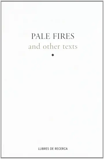 Cover of Pale Fires and Other Texts