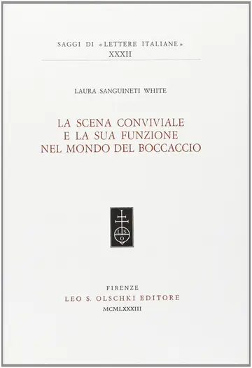 Cover of La scena conviviale e la sua funzione nel mondo del boccaccio