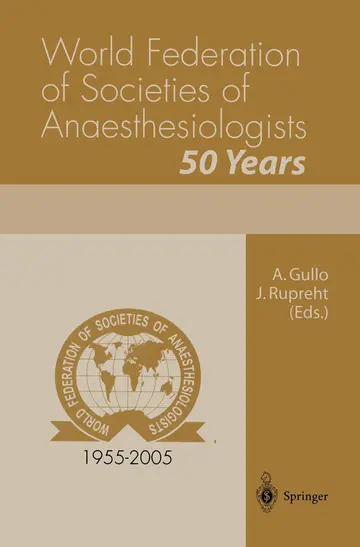 Cover of World Federation of Societies of Anaesthesiologists 50 Years