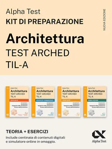 Cover of Alpha Test Architettura ARCHED, TIL-A 2026-2027. Kit di preparazione. Per test di ammissione universitari. Con piattaforma e simulatore online