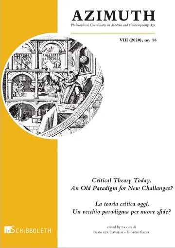 Cover of Azimuth. Nuova ediz.. Critical Theory Today. an Old Paradigm fNew Challenges?-La teoria critica oggi. Un vecchio paradigma per nuove sfide?