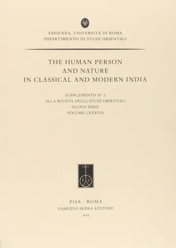 Cover of The human person and nature in classical and modern India