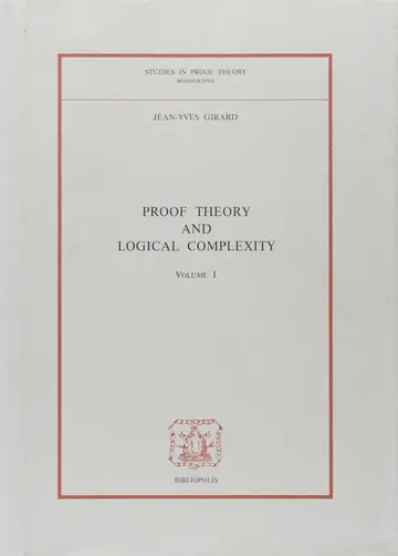 Cover of Proof Theory and Logical Complexity