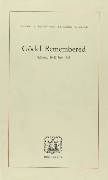 Cover of Godel Remembered