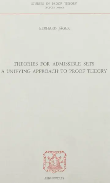 Cover of Theories for Admissable Sets