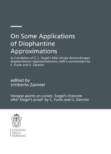 Cover of On Some Applications of Diophantine Approximations