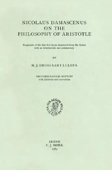 Cover of On the Philosophy of Aristotle