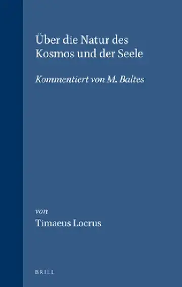 Cover of Über Die Natur Des Kosmos Und Der Seele