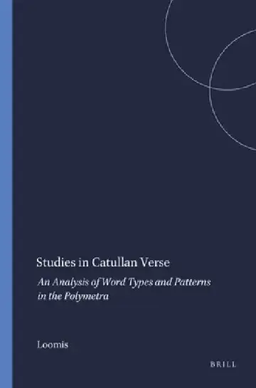 Cover of Studies in Catullan Verse