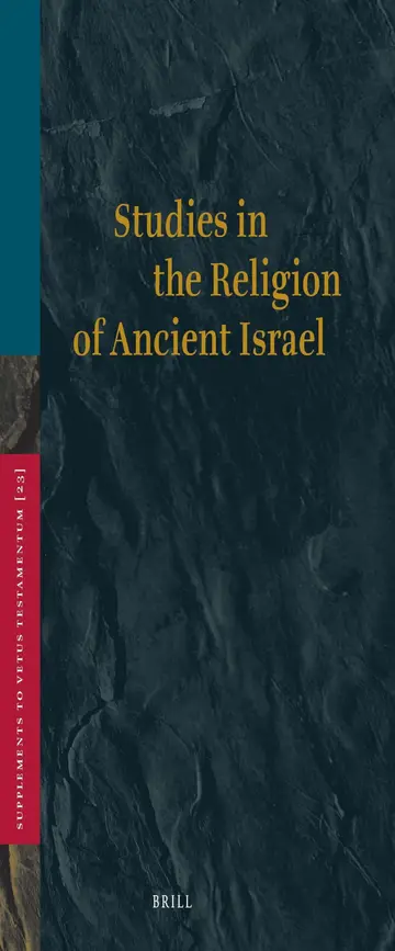 Cover of Studies in the Religion of Ancient Israel