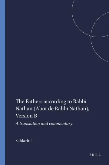 Cover of Fathers According to Rabbi Nathan