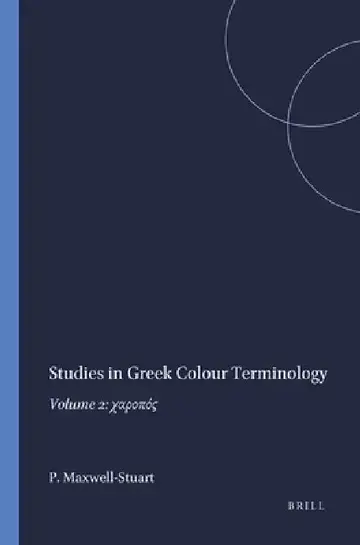Cover of Studies in Greek Colour Terminology