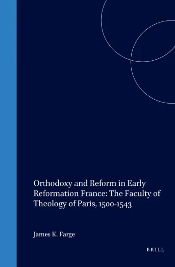 Cover of Orthodoxy and Reform in Early Reformation France