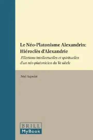 Cover of Le Néo-Platonisme Alexandrin