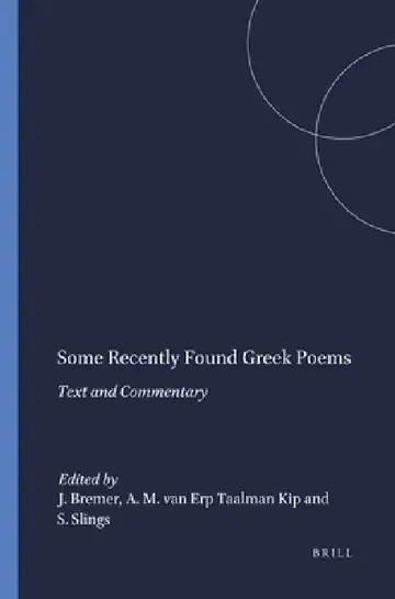 Cover of Some Recently Found Greek Poems
