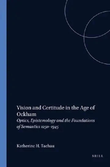 Cover of Vision and Certitude in the Age of Ockham