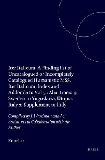 Cover of Iter Italicum