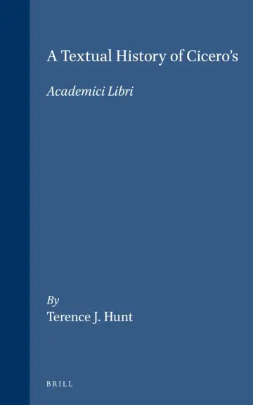 Cover of A Textual History of Cicero's Academici Libri