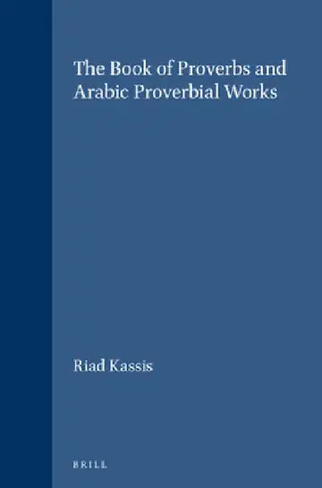 Cover of The Book of Proverbs and Arabic Proverbial Works