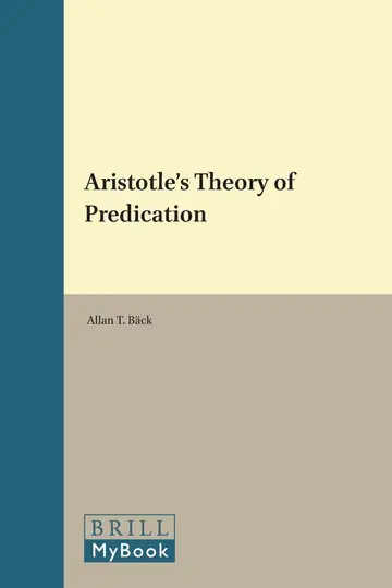 Cover of Aristotle's Theory of Predication