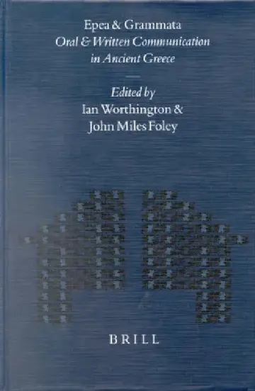 Cover of Epea and Grammata. Oral and Written Communication in Ancient Greece