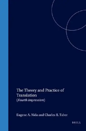 Cover of The Theory and Practice of Translation