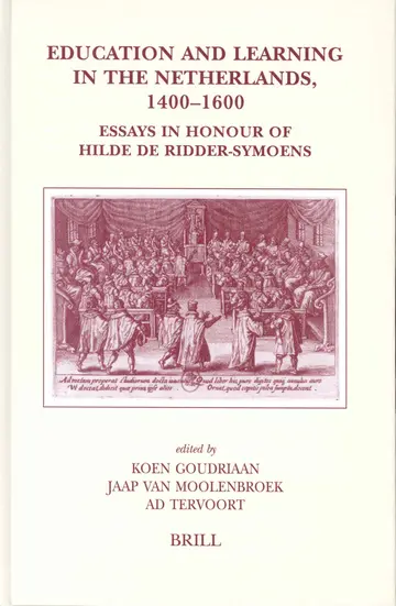 Cover of Education and Learning in the Netherlands, 1400-1600