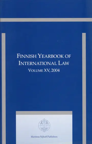 Cover of Finnish Yearbook of International Law, 2004
