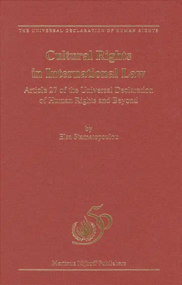 Cover of Cultural Rights in International Law