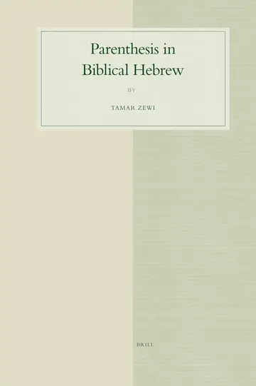 Cover of Parenthesis in Biblical Hebrew